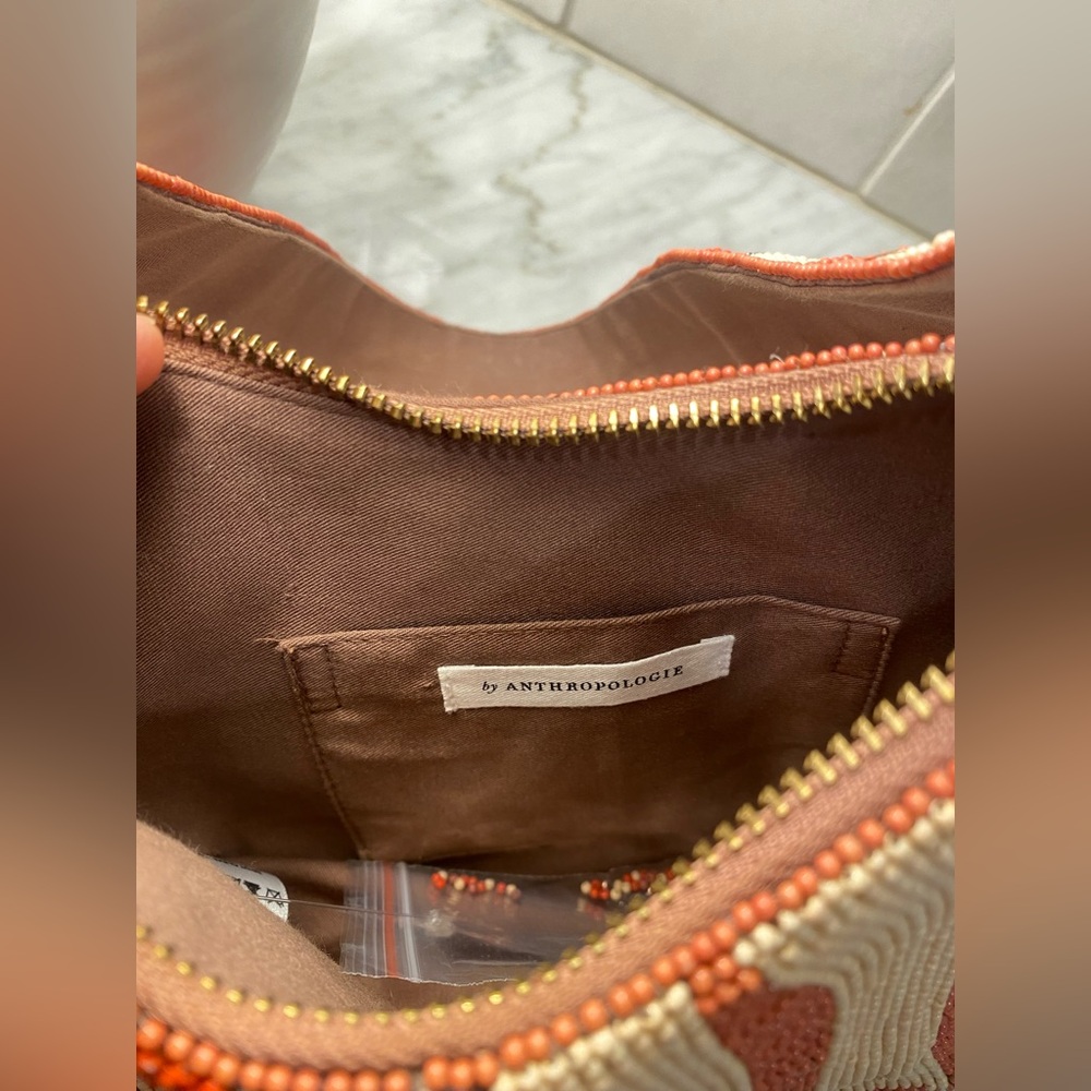 Anthropologie Beaded Crescent Shoulder Bag - Picture 4 of 4